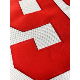 Polyester V-Neck #99 Embroidered Hockey Jersey - Casual & Outdoor Loose-Fit Knit Top - for Adults and Teens, Four Seasons Wear