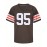 Men's Brown #95 Breathable Rugby Jersey - Embroidered American Football V-Neck Short Sleeve Shirt, Loose Fit All-Season Training & Casual Wear with Lettering Details, Machine Washable Sportswear for Men & Youths, Durable Sportswear