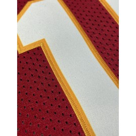 Men's Red #10 Embroidered American Football Jersey - Loose Fit Breathable V-Neck Rugby Top for Sports, Casual & Streetwear | All-Season Machine Washable Shirt for Adults & Teens, Customizable Football Jersey, Durable Sportswear