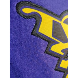 Men's purple # 77 basketball jersey, casual, loose and breathable, classic retro embroidered letter vest round neck basketball suit