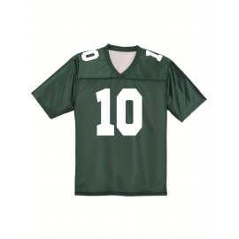 Women's Green Bay #10 Polyester Green Football Jersey T Shirts, V-Neck Sports Shirt With Slight Stretch, Breathable Casual Knit Fabric For All Seasons, Loose Fit Adult & Teen, Fans Gift Women Youth