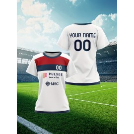 Women's Plus-Size Soccer Uniforms Custom with Team Name & Jersey Number - Personalized Sports Jerseys in Navy Blue & Golden, Breathable Fabric for Female Athletes - Ideal for Soccer, Softball, Basketball Teams, Team Apparel, Sporty Style, Comfortable Fit