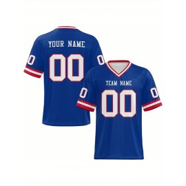 Personalized Football jersey Custom Football jersey Printed T-shirts Customize your favorite team and number, Everyday personalized hip-hop short-sleeved shirts, button- shirts