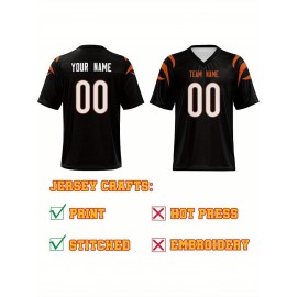 Personalized Football jersey Custom Football jersey Printed T-shirts Customize your favorite team and number, Everyday personalized hip-hop short-sleeved shirts, button- shirts