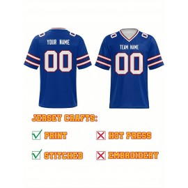 Personalized Football jersey Custom Football jersey Printed T-shirts Customize your favorite team and number, Everyday personalized hip-hop short-sleeved shirts, button- shirts