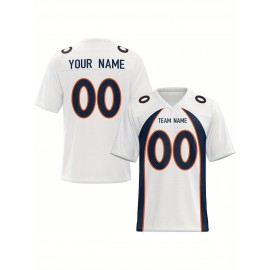 Personalized Football jersey Custom Football jersey Printed T-shirts Customize your favorite team and number, Everyday personalized hip-hop short-sleeved shirts, button- shirts