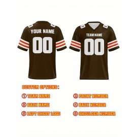 Personalized Football jersey Custom Football jersey Printed T-shirts Customize your favorite team and number, Everyday personalized hip-hop short-sleeved shirts, button- shirts