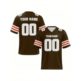 Personalized Football jersey Custom Football jersey Printed T-shirts Customize your favorite team and number, Everyday personalized hip-hop short-sleeved shirts, button- shirts